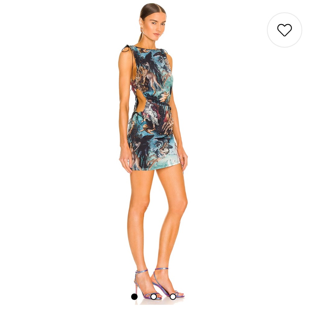 Patterned Mini Dress - Size M - Worn Once
